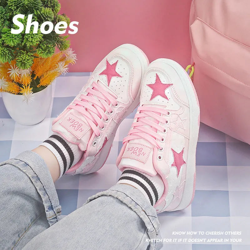 Adult skateboard shoes with denim upper and round toe design in black, green, pink colours