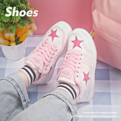Adult skateboard shoes with denim upper and round toe design in black, green, pink colours