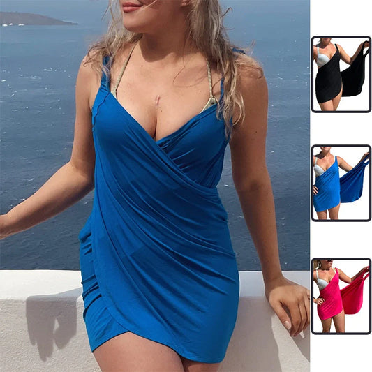 Elegant plus size backless one-piece swimsuit for women in various colours