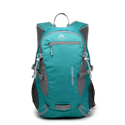 20 litre daypack backpack shown in one of seven colours: black, blue, green, orange, red, rose red, or turquoise.