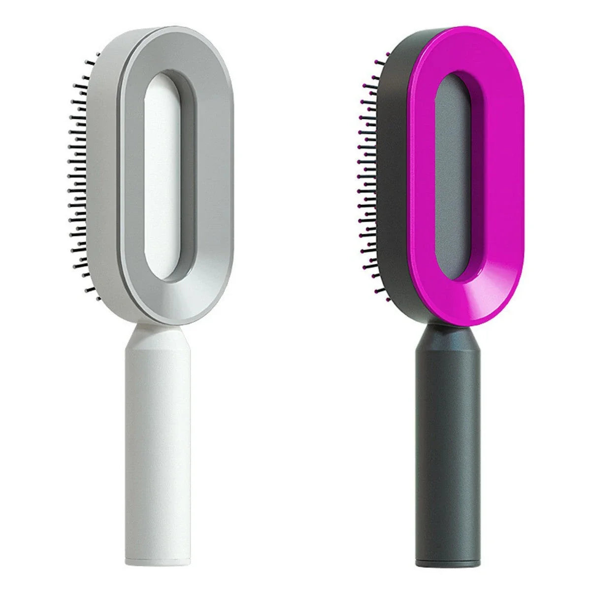 Premium self-cleaning hair brush with airbag massage technology for smooth, healthy hair