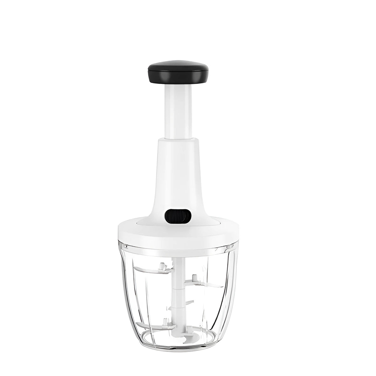 Manual pull garlic masher with nylon drawstring, PP ABS PS and stainless steel, for onion and ginger