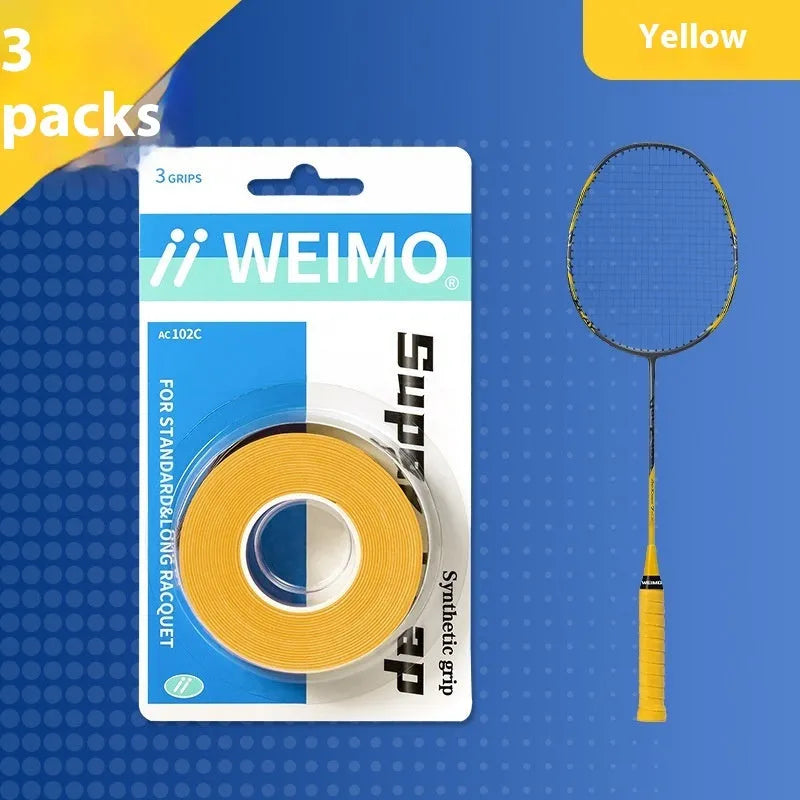 Badminton racket hand glue PU glossy overgrip 3 pieces per box in 13 colours