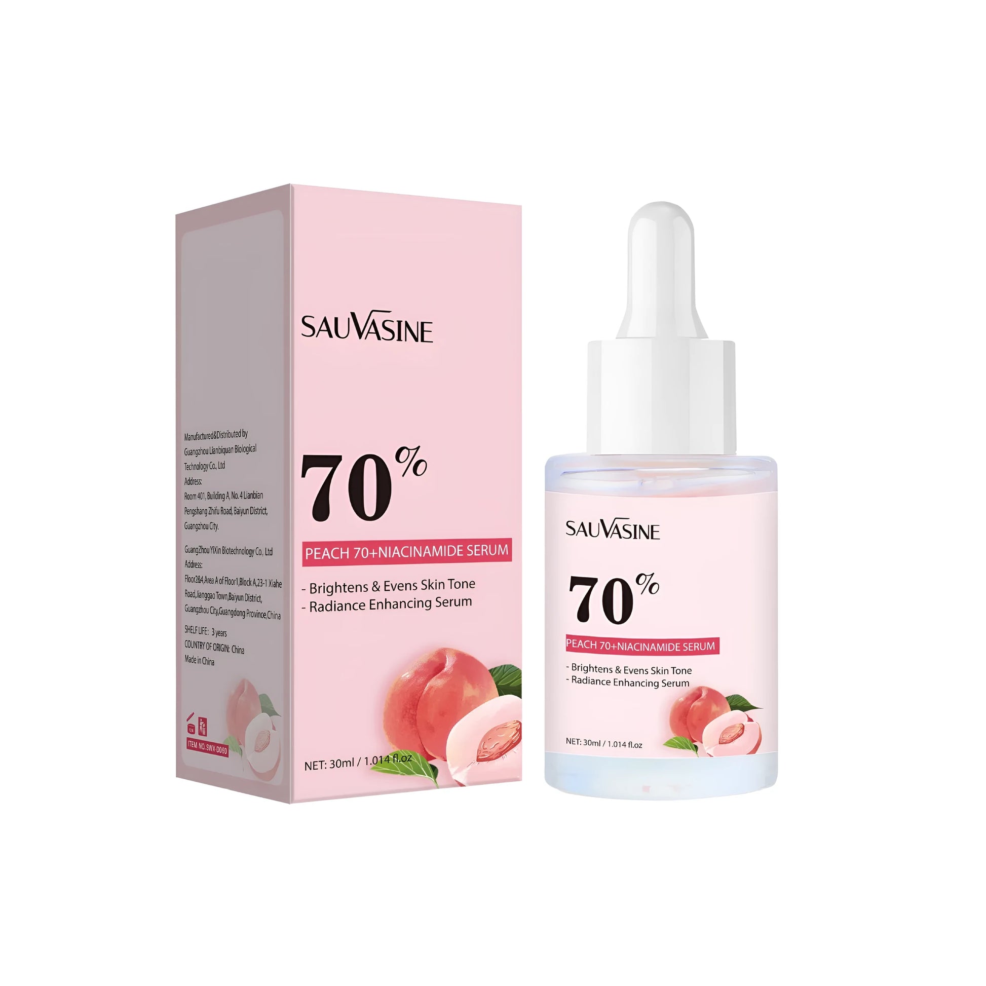 30ml bottle of nicotinamide hydrating and moisturising care solution with style code SWXD060.