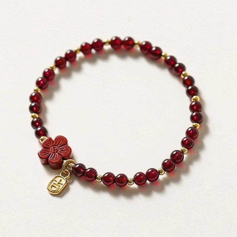 Crystal geometric bracelet with elastic rope adjustable construction for women