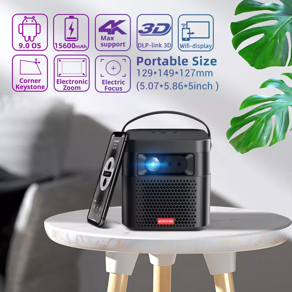 Rechargeable HD 3D Home Theater Projector with remote and accessories