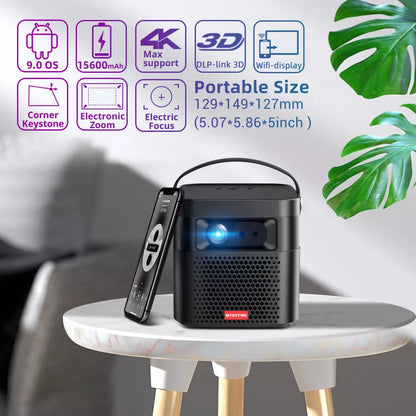 Rechargeable HD 3D Home Theater Projector with remote and accessories