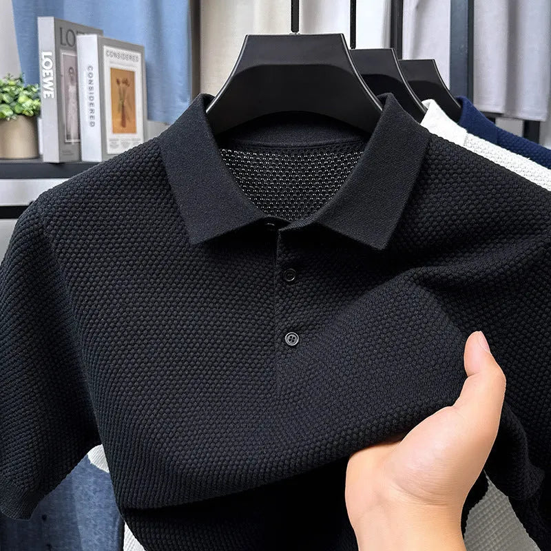 Loose fitting pure cotton short sleeve pullover in grey colour showing casual design
