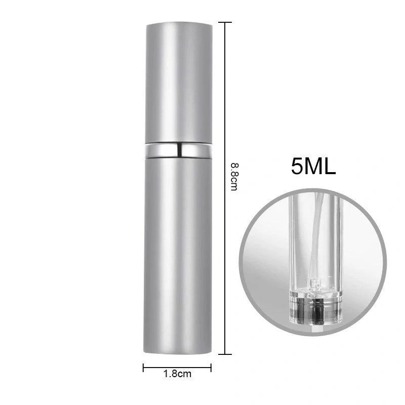Compact perfume vaporizer in various colours with leak-proof design