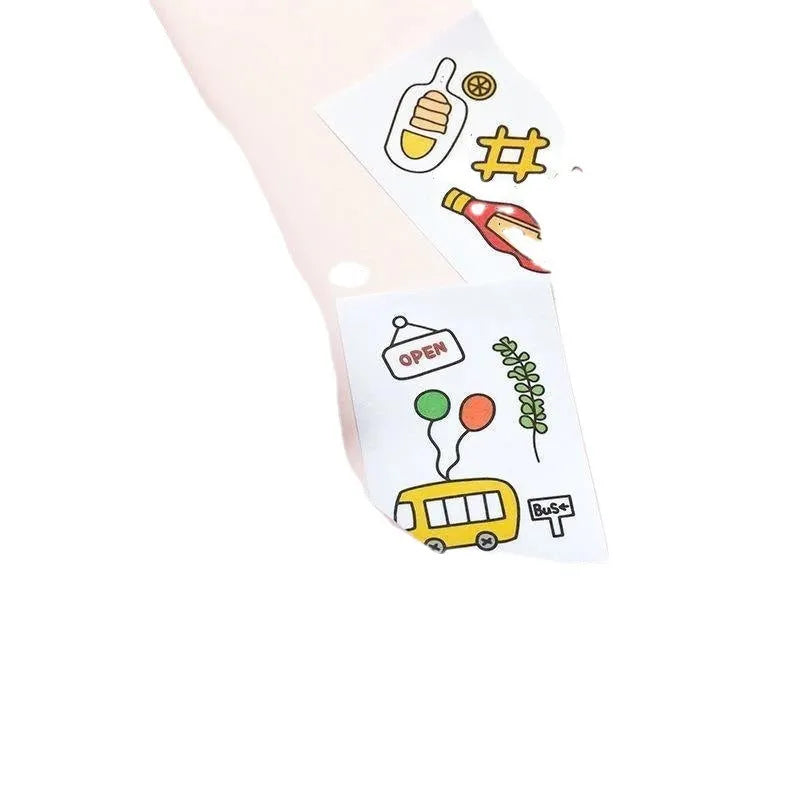 Japanese cartoon character sticker sheet with 50 self-adhesive 40x60mm vinyl decals for notebook decoration