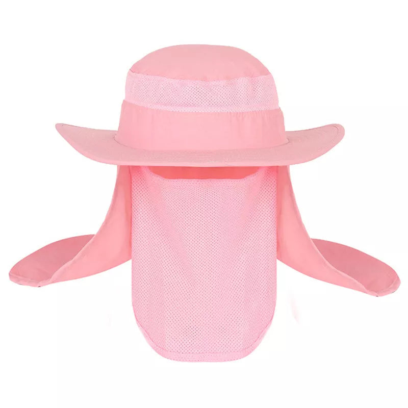 Fisherman's hat with wide brim for sun, water, and UV protection in various colours