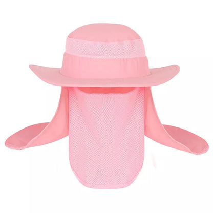 Fisherman's hat with wide brim for sun, water, and UV protection in various colours