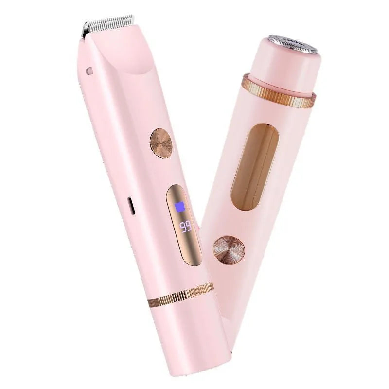 SKT667 purple, blue, and pink lady shaver electric hair removal device with display
