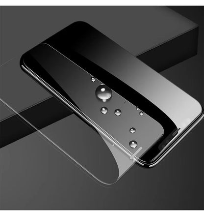HD tempered glass screen protector for Samsung mobile phone showing full-screen coverage.