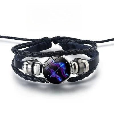 12 Constellations Luminous Bracelet glowing in the dark with zodiac designs