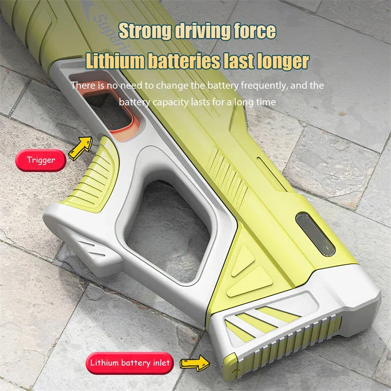 Rechargeable Automatic Water Blaster - Powerful motorized water gun for epic summer water fights and outdoor adventures