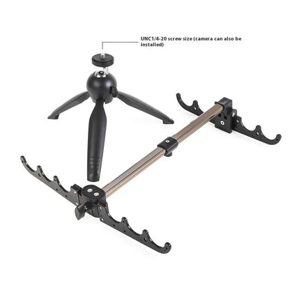 Aluminium alloy ice fishing rod holder bracket with triangle tripod design for small rods
