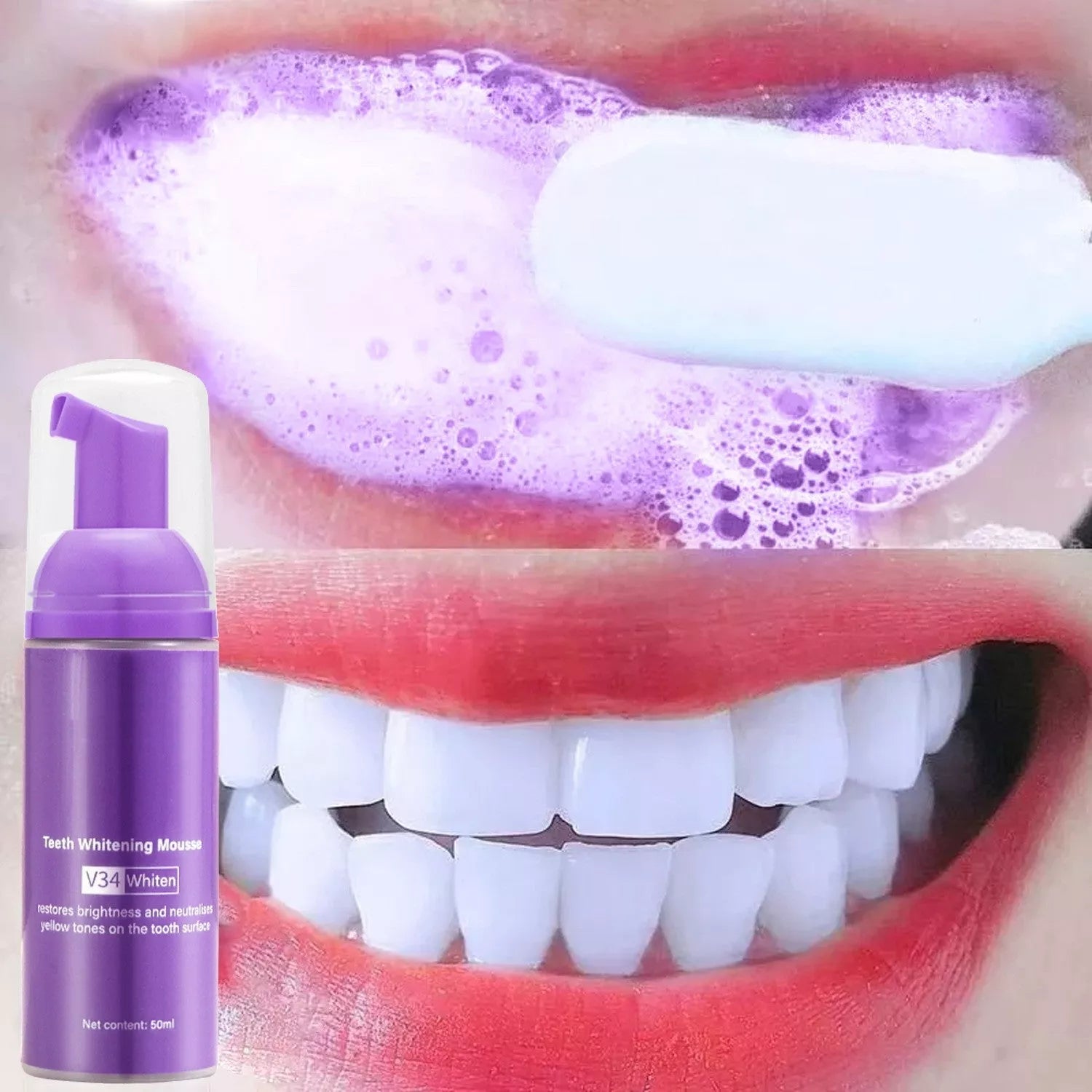 Oral Care Teeth Mousse for Smoke Stain Removal 50ml bottle