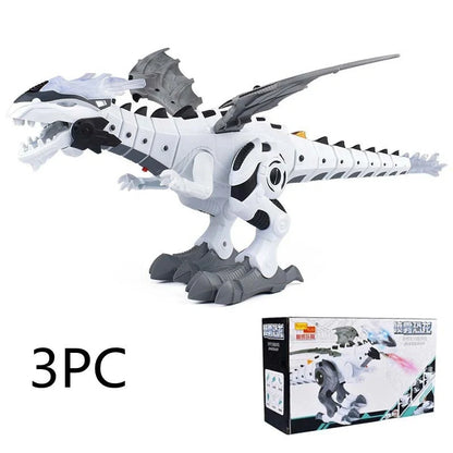 Intelligent Robot Toy Dinosaur with water spray feature in green and white