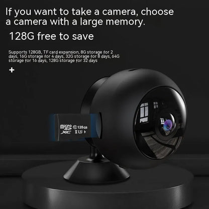 1080p wireless WIFI surveillance camera with wide-angle lens for home security monitoring