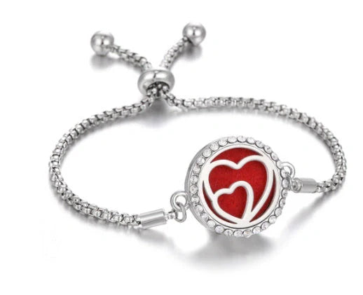 Kaleidoscope Aromatherapy Bracelet with essential oil diffuser locket in various designs