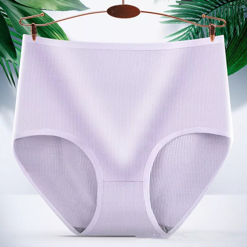Women's high waist tummy tucking and hip lifting body shaping panties in milk silk