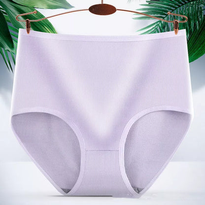Women's high waist tummy tucking and hip lifting body shaping panties in milk silk