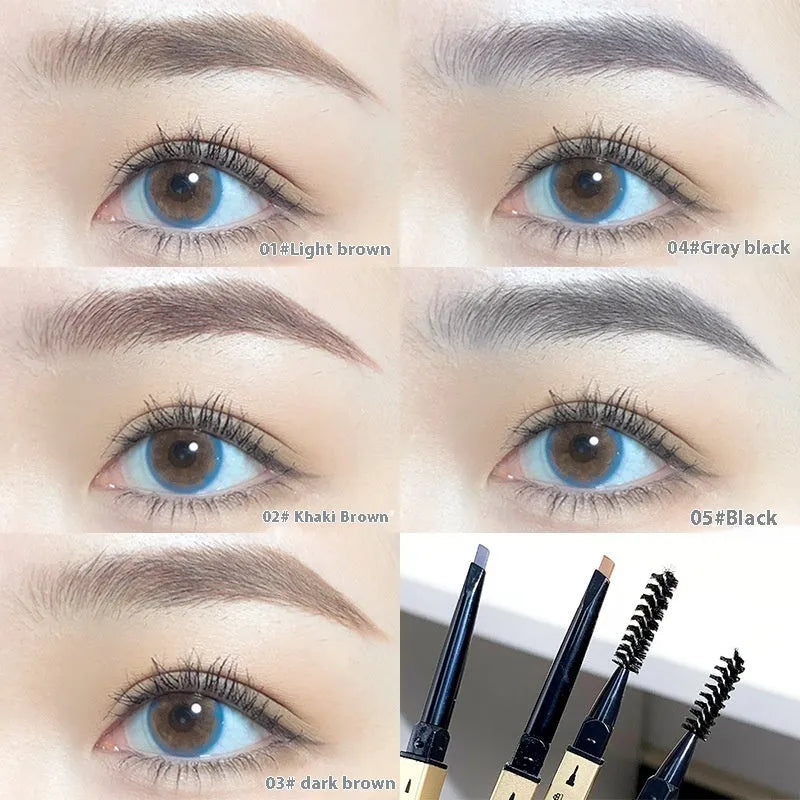 Small Gold Chopsticks ultra-fine eyebrow pencil in five shades for precise brow definition