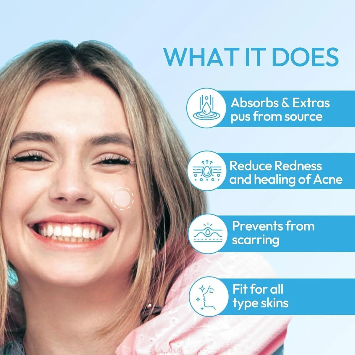 Closed acne patches 51-piece pack with starry sky pattern waterproof breathable plastic film dressing