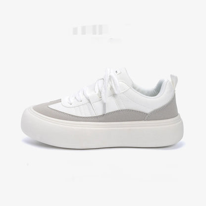 Men's platform casual shoes with raised sole in black colour showing round toe and lace-up front