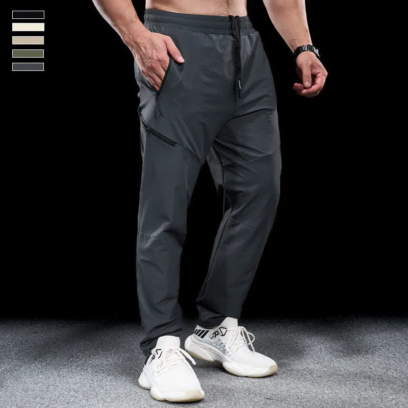 Men's waterproof quick-drying nylon workout trousers in multiple colour options