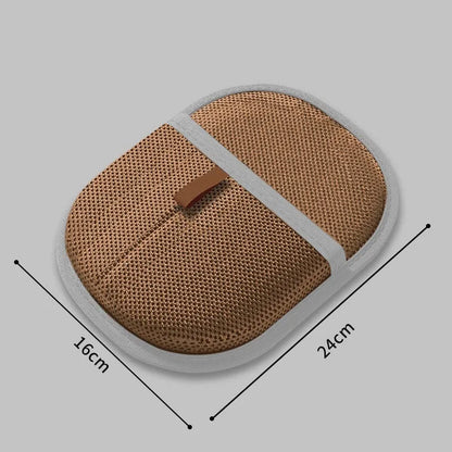 Black pet hair removal gloves with dual-sided silicone brush design for dog cat rabbit grooming