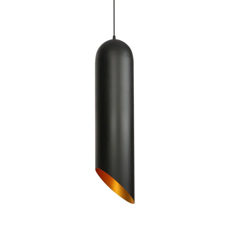 Retro iron art chandelier in matte black finish, showing simple design with clean lines for ceiling mounting.