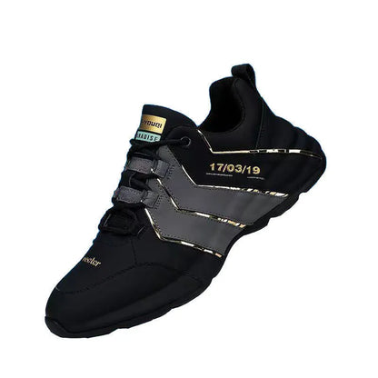 Pair of casual low-top lace-up sneakers with round toe and mesh lining on a plain background.