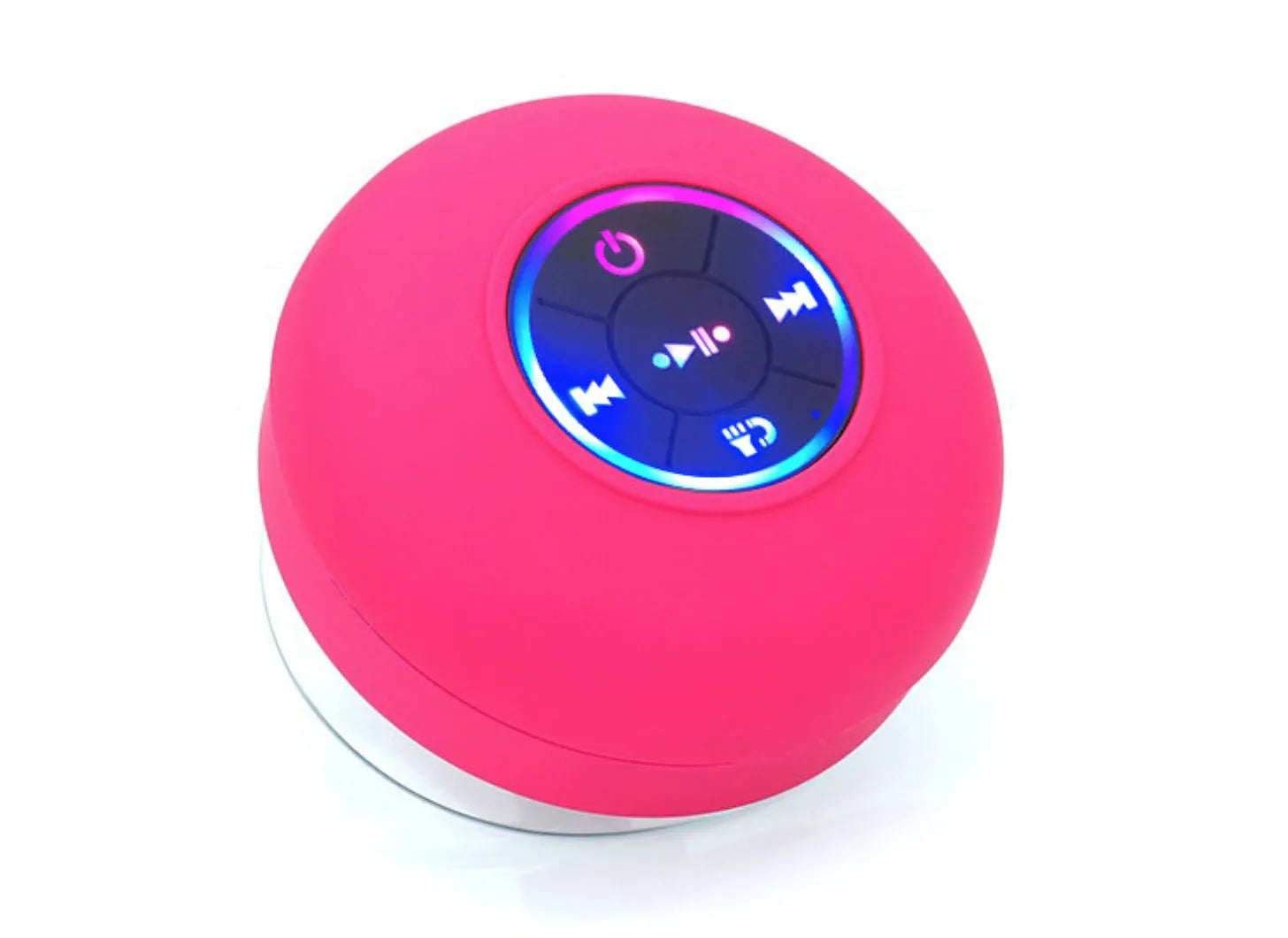 BTS07 large suction cup waterproof Bluetooth speaker with built-in light, shown in one of six available colours.