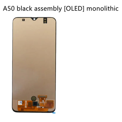 Oppo A50 A50S replacement LCD screen assembly with black bezel and pre-installed adhesive