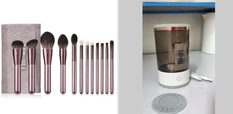Automatic Makeup Brush Cleaner with USB Charging - Effortlessly clean your makeup brushes for flawless application