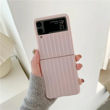 Samsung Z Flip3 flip case in seven colours showing ultra-thin PC construction