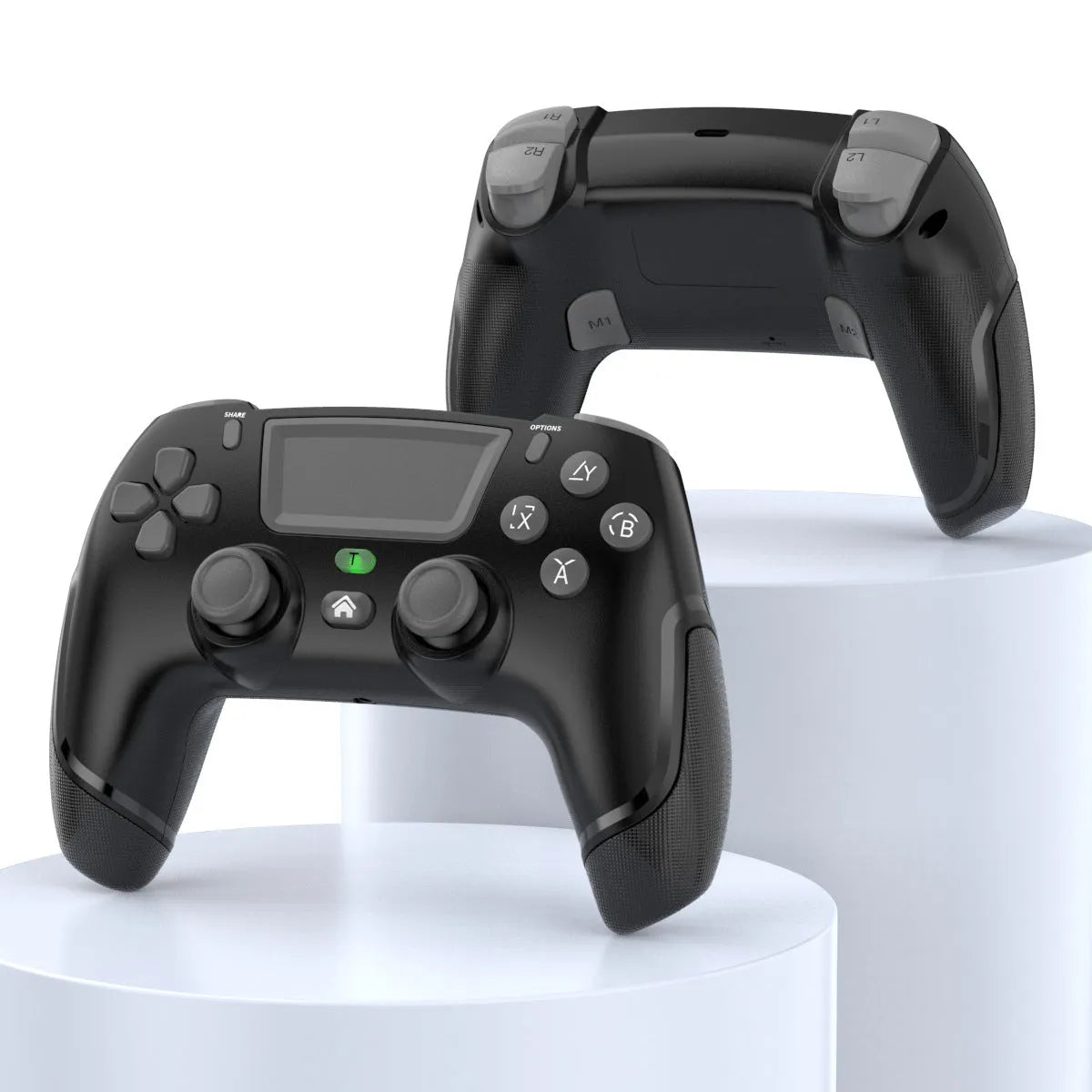 Fruit green wireless Bluetooth gamepad controller for PC, PlayStation, mobile phones and Nintendo Switch.
