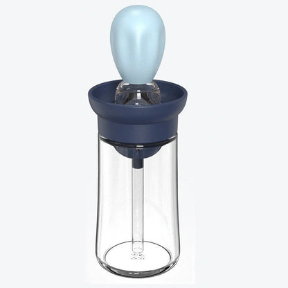 Creative silicone brush head oil bottle in various colors for precise kitchen oil application