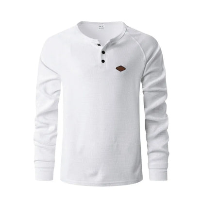 Waffle pattern raglan sleeve pullover in thin polyester fabric shown in sapphire blue