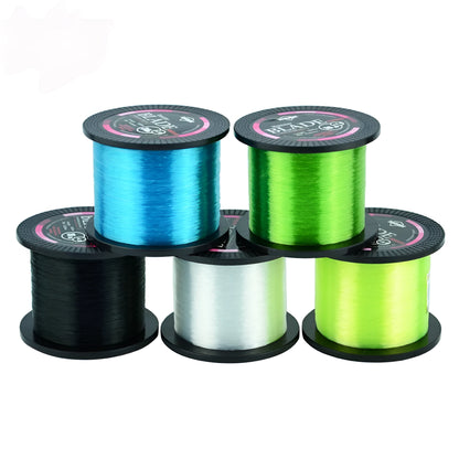 Seaknight 1000 M nylon fishing line spool in one of five colours: white, green, blue, yellow, or black.