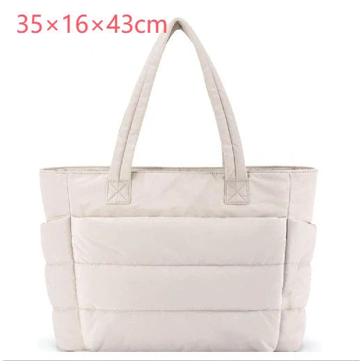 Women's large cotton handbag with zipper in multiple colours