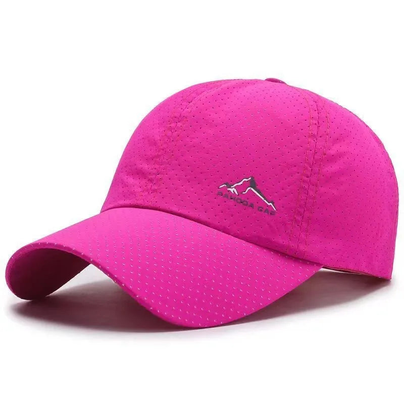 Korean style adjustable baseball cap in dome crown design with polyester fabric
