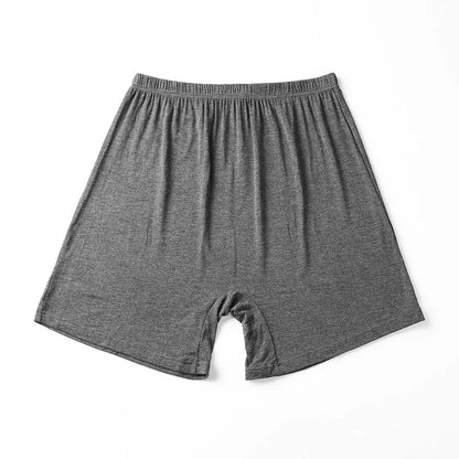 Men's solid colour high-waist boxers in modal fabric laid flat.