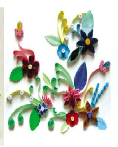 DIY Paper Craft Quill Art Kit with assorted colour paper strips and crafting tools