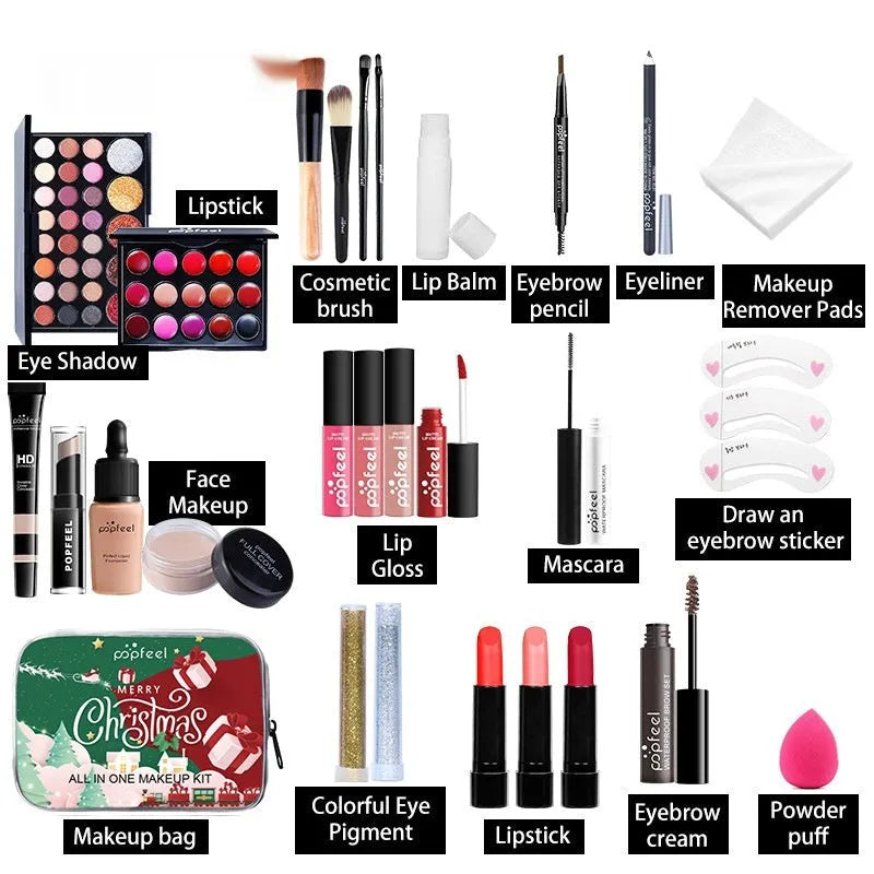 Green mermaid Christmas theatrical makeup set for stage performances and festival use