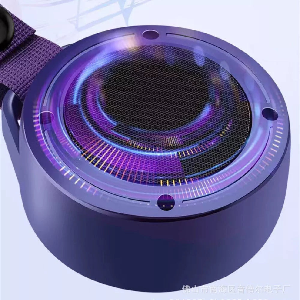 Outdoor portable wireless Bluetooth speaker with coloured light, waterproof, and Bluetooth 5.0