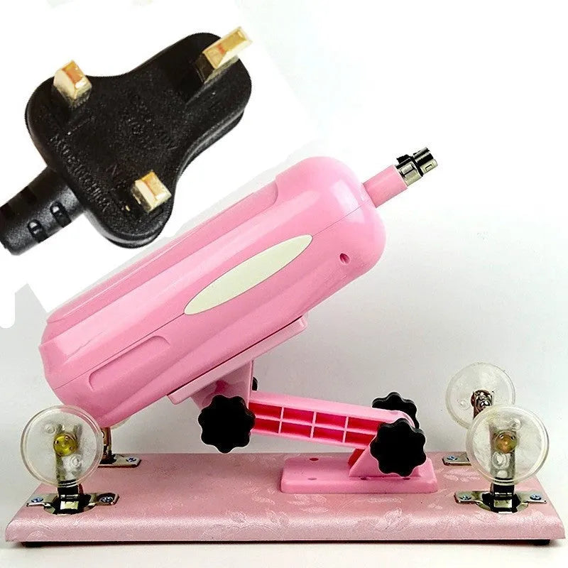 Women's purple automatic telescopic thrusting sex tool made from PVC measuring 37cm