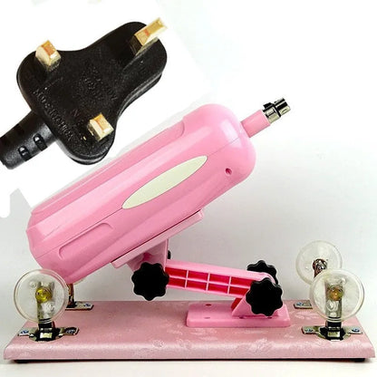 Women's purple automatic telescopic thrusting sex tool made from PVC measuring 37cm
